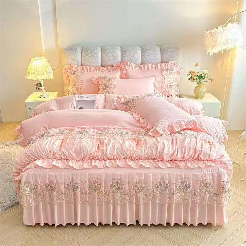 european lace 4 piece bedding set — style 03 for wholesale sourcing