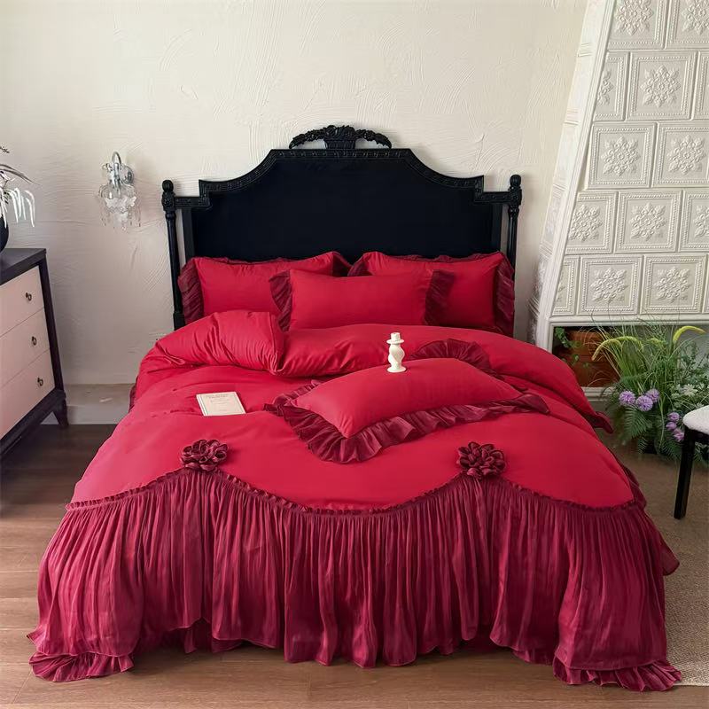 european lace 4 piece bedding set — style 06 for wholesale sourcing