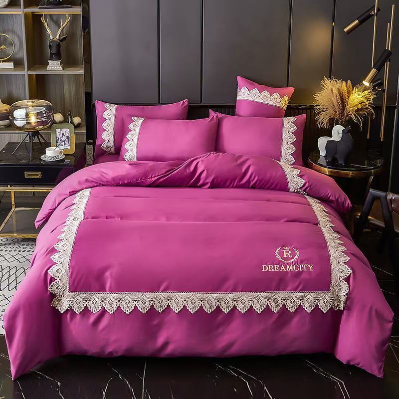 european lace 4 piece bedding set — style 10 for wholesale sourcing