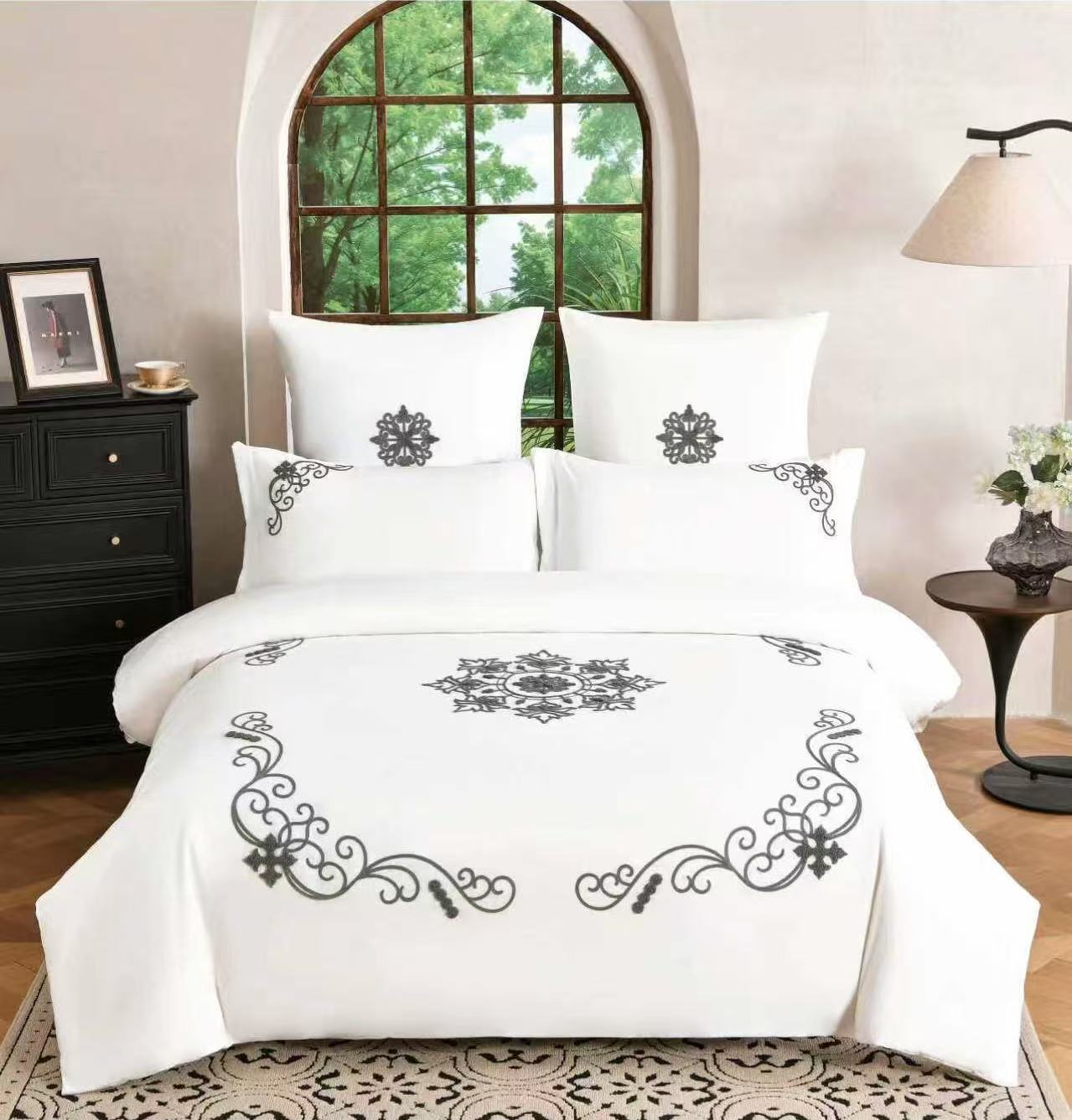 european lace 4 piece bedding set — style 17 for wholesale sourcing