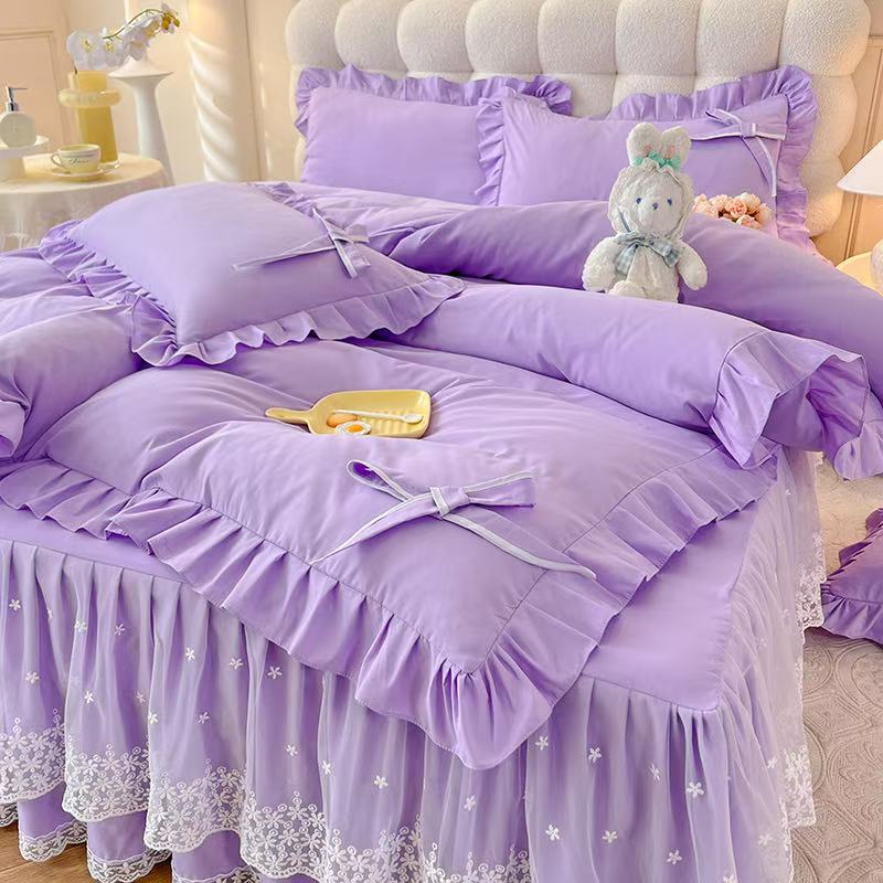 european lace 4 piece bedding set — style 18 for wholesale sourcing
