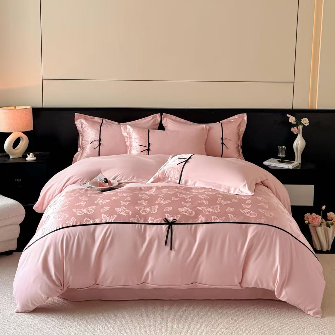 ice silk 4 piece bedding set — style 06 for wholesale sourcing