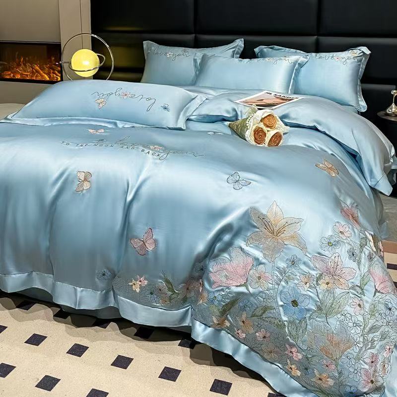 ice silk 4 piece bedding set — style 14 for wholesale sourcing