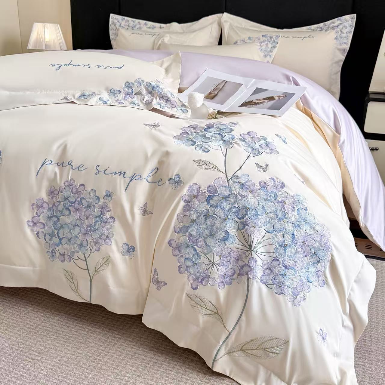 ice silk 4 piece bedding set — style 18 for wholesale sourcing