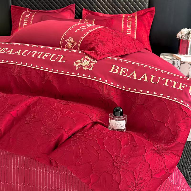 ice silk 4 piece bedding set — style 19 for wholesale sourcing