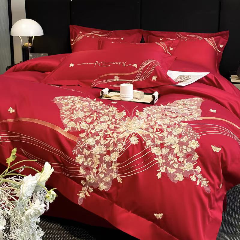 ice silk 4 piece bedding set — style 21 for wholesale sourcing