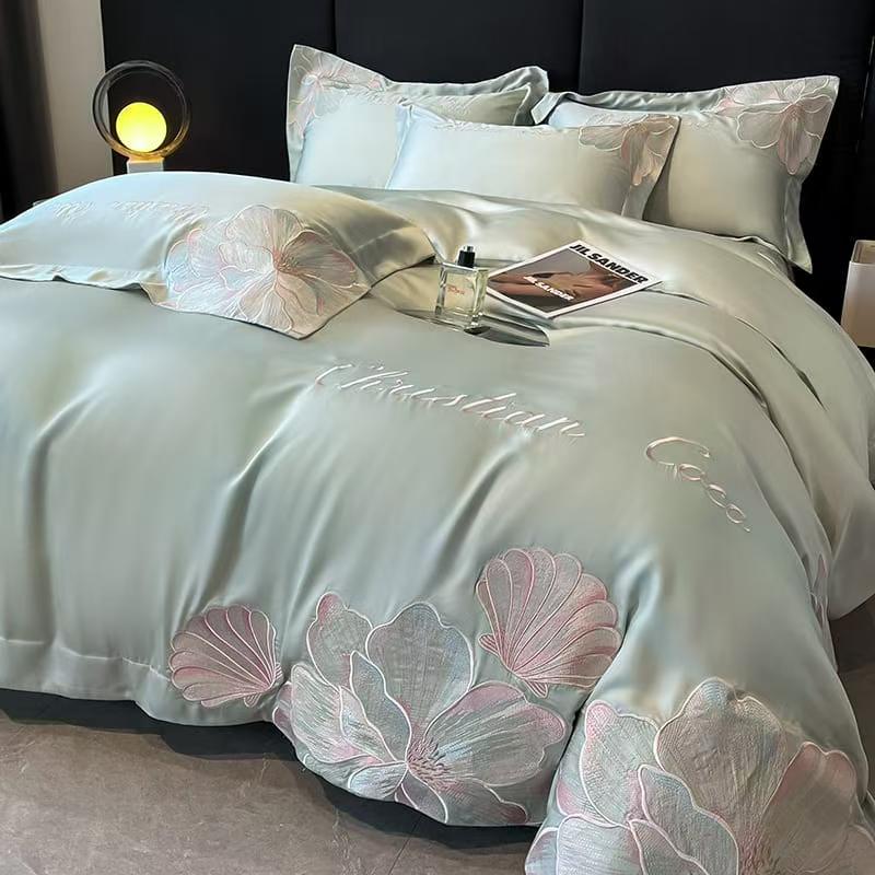 ice silk 4 piece bedding set — style 22 for wholesale sourcing
