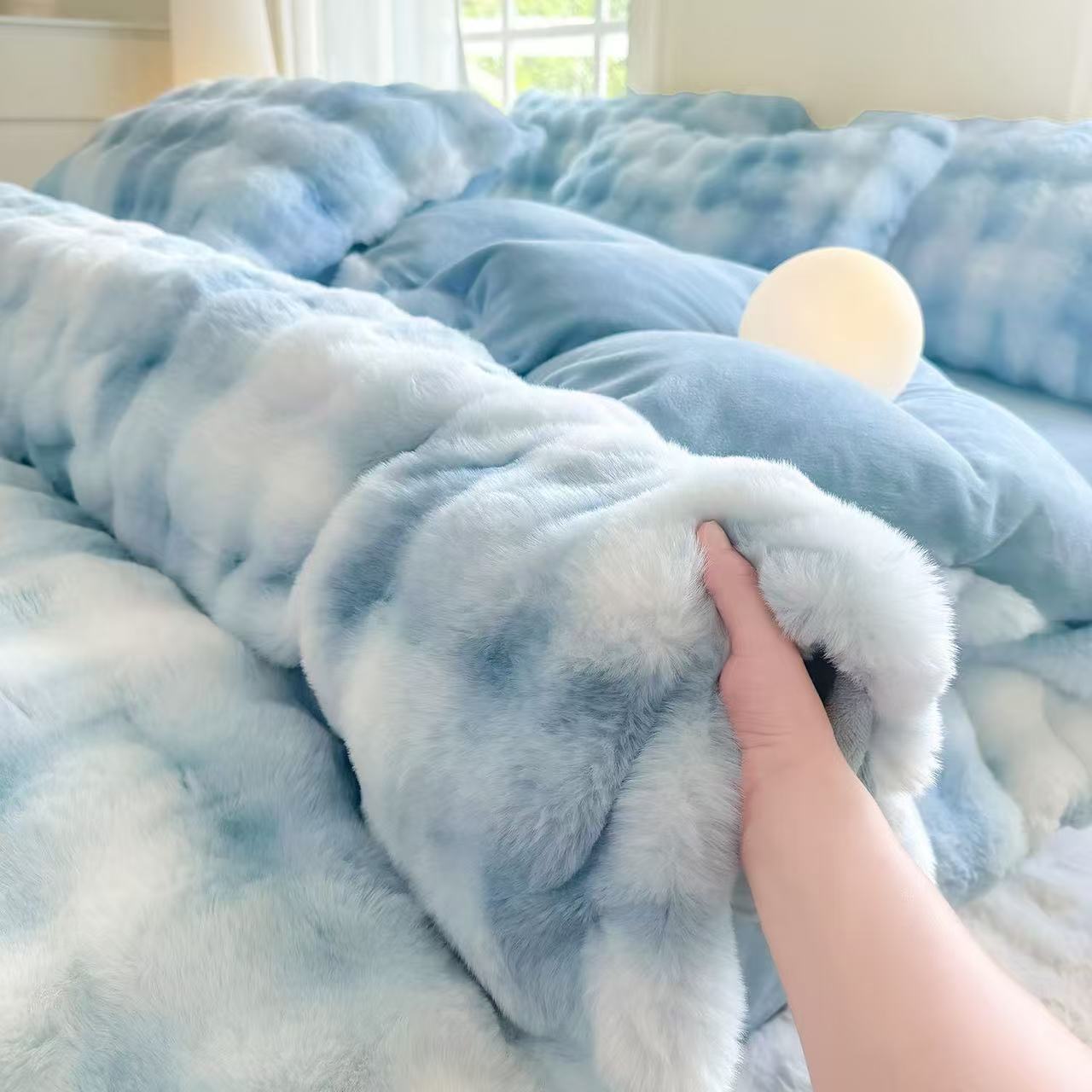 milk velvet flat sheet bedding set — style 03 for wholesale sourcing