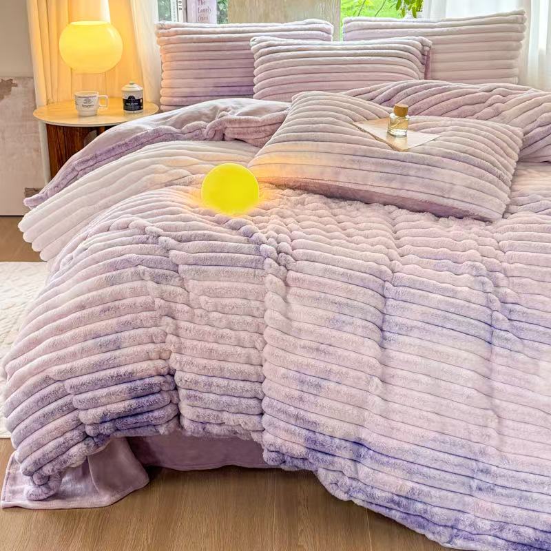 milk velvet flat sheet bedding set — style 11 for wholesale sourcing