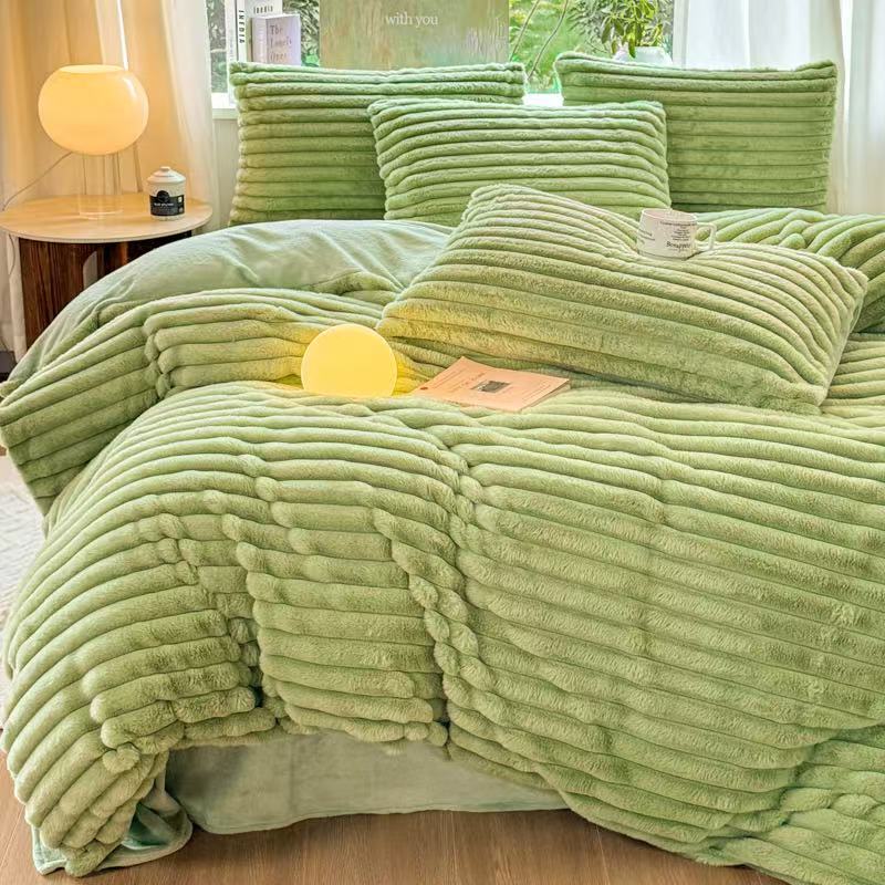 milk velvet flat sheet bedding set — style 12 for wholesale sourcing