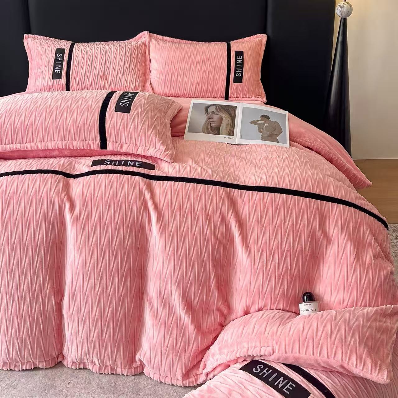 milk velvet flat sheet bedding set — style 13 for wholesale sourcing
